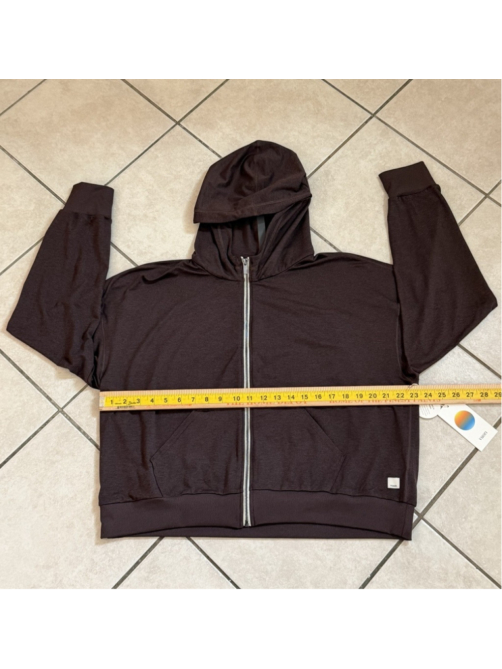 VUORI HALO MODERN FULL ZIP JAVA HEATHER COLOR SIZE XL - Picture 2 of 5